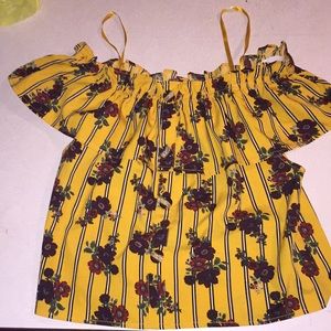 Crop top, dress shirt